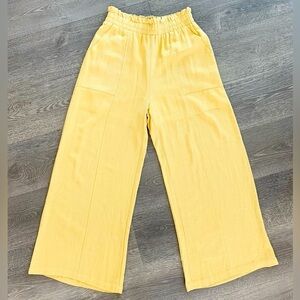 Aaron & Amber Mustard Yellow Linen Pants
